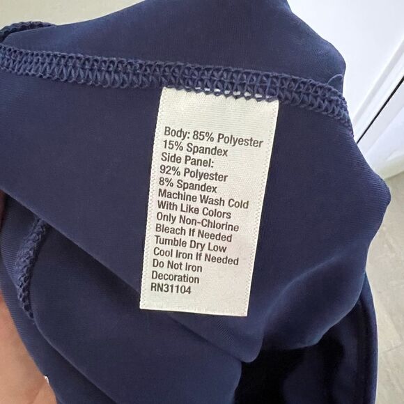 ZELOS Navy Blue Lace Up Leggings Size M - Picture 7 of 8